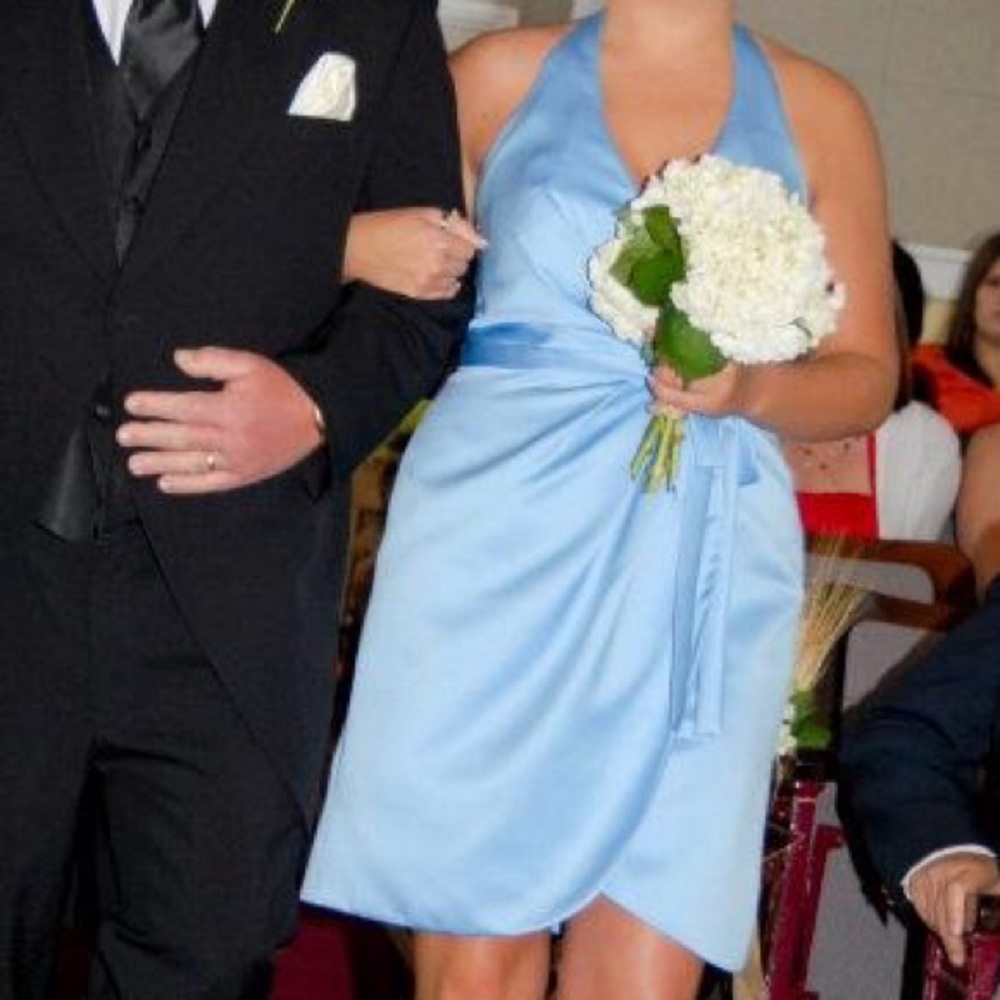 Alfred Angelo light blue bridesmaid dress